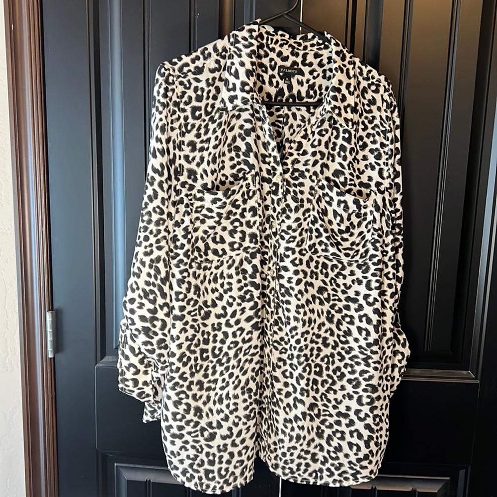 Talbots Animal Print Blouse